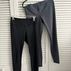 CompressionZ Womens Compression Leggings High Waisted Performance Lot of 2 Large